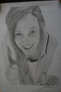 Pencil drawing of one of my very good friends. 