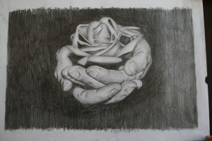pencil drawing under the series "life/life is my anti-drug)